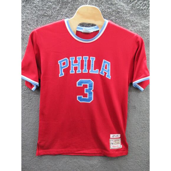 Philadelphia Sphas Red Klotz Jersey Mitchell Ness Size 48 XL (Iverson #3 76ers) - Picture 1 of 16